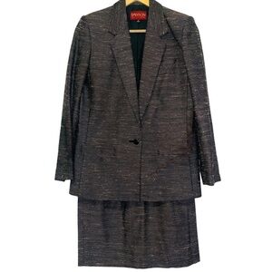 Vintage Classic Sasson Wool Blend Skirt Suit Size 6